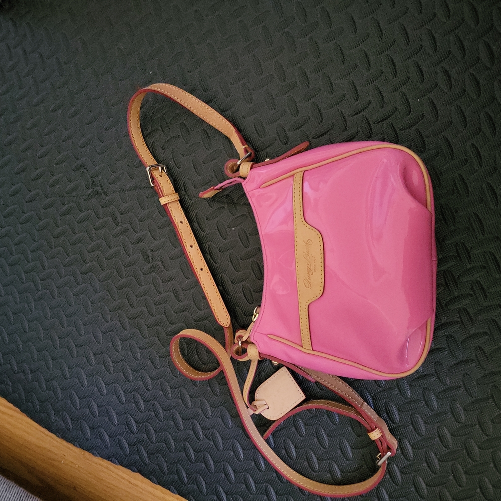 Dooney & Bourke pink patent leather crossbody bag